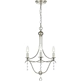 Crystorama Metro 3 Light Antique Silver Mini Chandelier