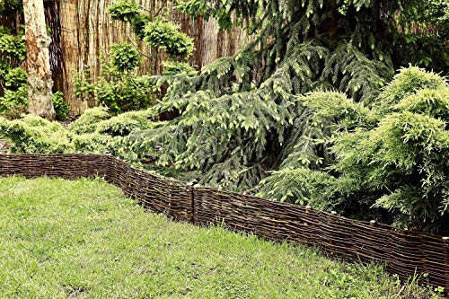 MC.Sammler 10 x Beeteinfassung aus Weide 16 Größen (Länge: 120 cm Höhe: 20 cm) Weidenzaun Rasenkante Beetbegrenzung… – Bild 7