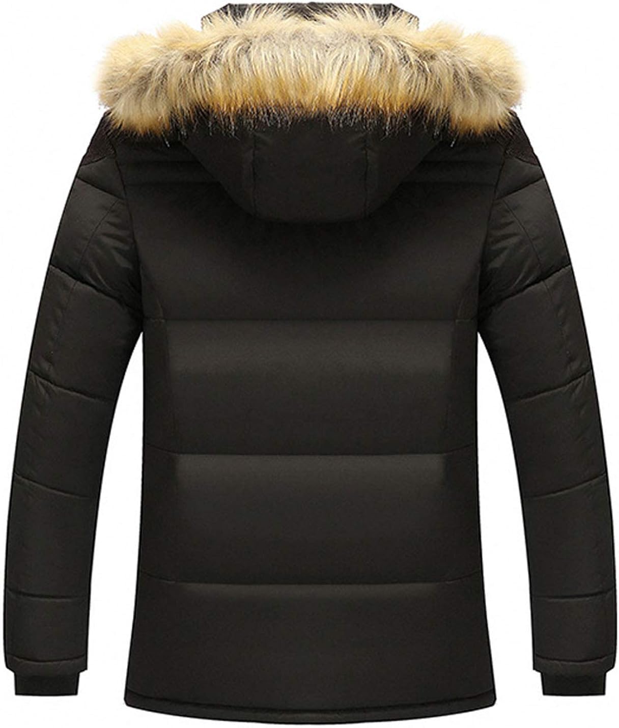 mens khaki parka coats with fur hood