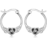Celtic Knot Earrings 925 Sterling Silver Celtic Hoop Earrings for Women Irish Jewelry Gifts for Women Men