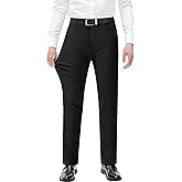 Pacific Perfect Men's Stretch Dress Pants with Expandable-Waist 3 Fits: Slim Fit/Classic Straight/Big & Tall