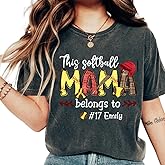 Personalized Mom Shirt - Softball Mom T-Shirt for Women
