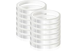 MEBMIK 12 Rolls 10mm x33m(108ft) Clear Heat Tape,Transparent High Temperature Heat Resistant Tape,Heat Transfer Tape for Heat Press and Sublimation,Heat Transfer Vinyl,No Residue