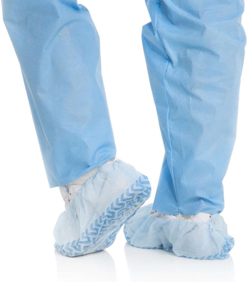 HALYARD X-TRA TRACTION Shoecovers, Surgical, XL, Blue 69254 (Box of 80)