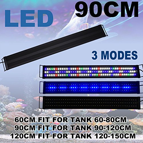 Zeiger Eco 36" Full Spectrum Multi-Color 129 LED Aquarium Light for 36-48 inches 90cm-120cm Freshwater Saltwater Fish Tank Lamp for Plant Reptile