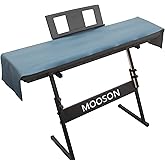 Mooson Keyboard Piano Cover, Digital Piano Dust Cover, Light Luxury Soft and Premium Surface, Thickening Electronic Organ Covering Keyboard Update Encasement (Blue)