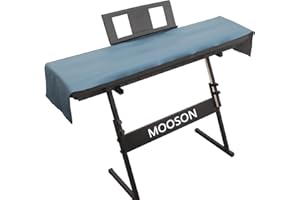 Mooson Keyboard Piano Cover, Digital Piano Dust Cover, Light Luxury Soft and Premium Surface, Thickening Electronic Organ Covering Keyboard Update Encasement (Blue)