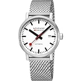 Mondaine Official Swiss Railways Automatic Watch EVO2 | White/Mesh Bracelet