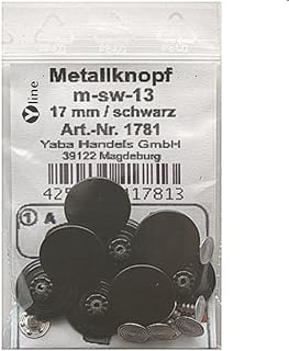8 Metallnöpfe Jeansknöpfe schwarz,Metall-, Jeans- Knopf Knöpfe,Nähfreiknöpfe im Polybeutel, sl, 1781