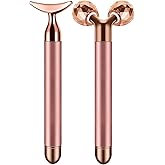 SSGP 2-in-1 Electric Face Massager with 3D Roller and Crescent-Shape Kit for Face Skin Care Tools