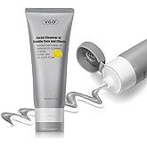 VGO Facial Cleanser, Daily Face Wash for Deep Pore Cleanser and Makeup Remover for Sensitive Oily Skin, Double Tube Design with Hyaluronic Acid, 3.52 Oz