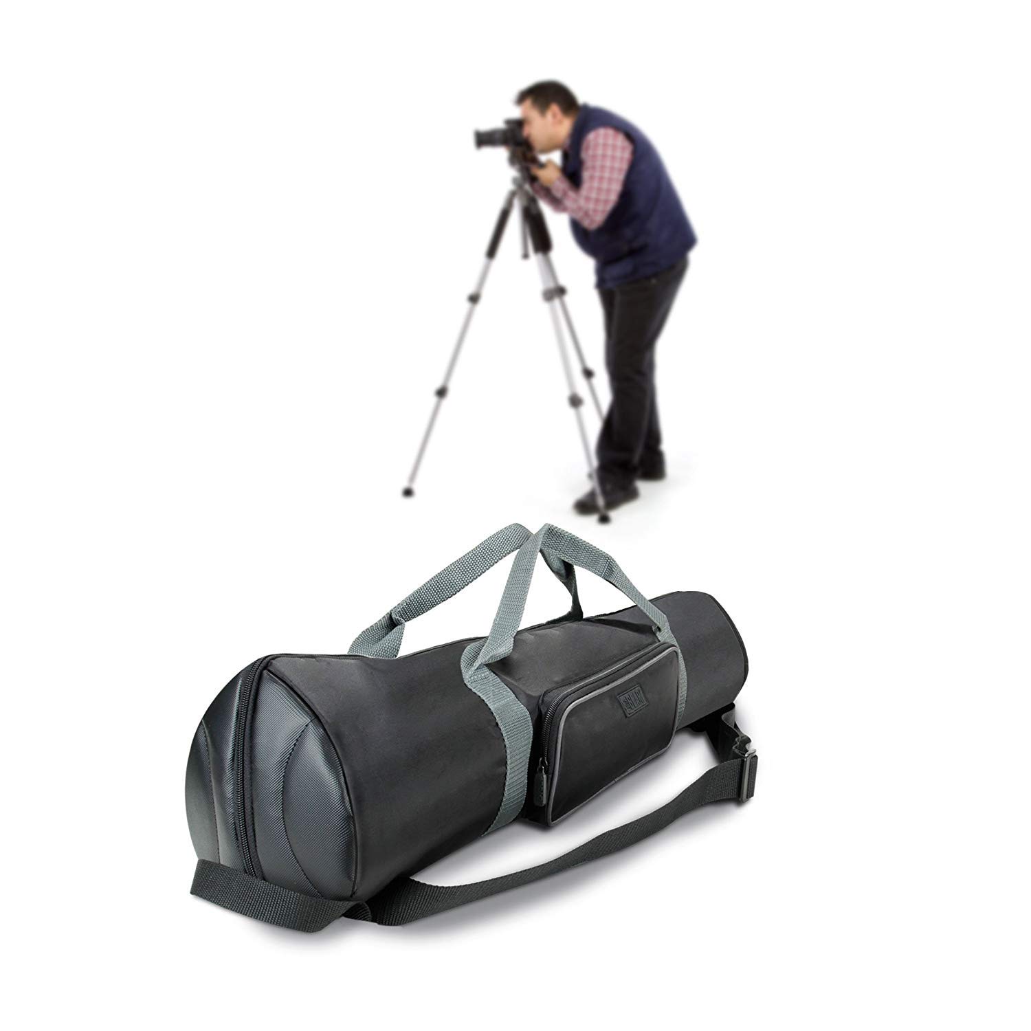 USA Gear Padded Tripod Case Bag Holds Tripods from 21 to 35 inches Adjustable Size Extension
