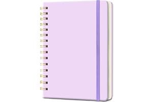 A5 Spiral Notebook, 8.27"x5.7" Spiral Journal 160 Lined Hardcover Notebook with Elastic Closure for Writing, Journaling, Scho