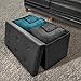 Sorbus Storage Bench Chest – Collapsible/Folding Bench Ottoman with Cover – Perfect Hope Chest, Pouffe Ottoman, Coffee Table, Seat, Foot Rest, and More – Contemporary Faux Leather (Black)