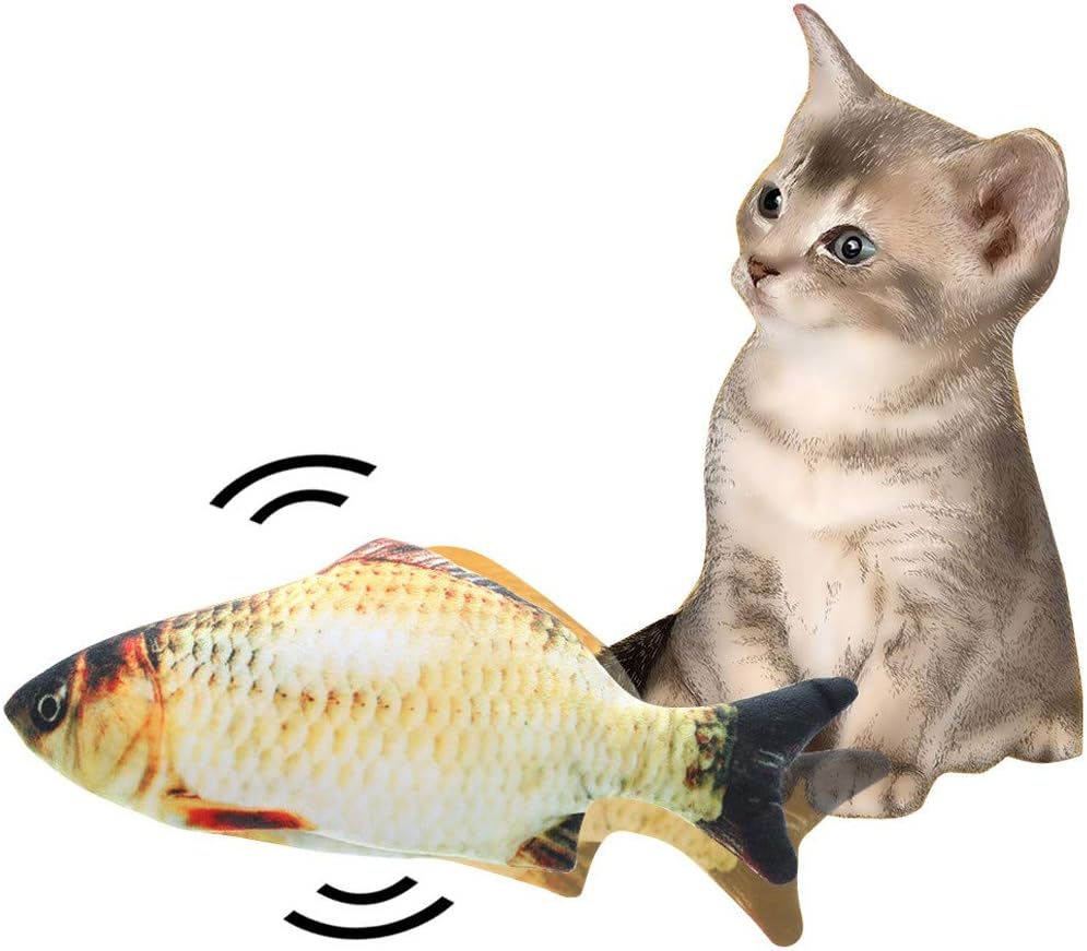Dancing Fish Catnip Kicker Toy, Electric Cat Kicker Fish Toy
