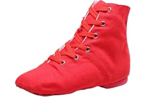 Boys Girls Jazz Shoes Soft Sole Ballerina Flats Adjustable Strap Breathable Professional Non Slip Dance Slippers