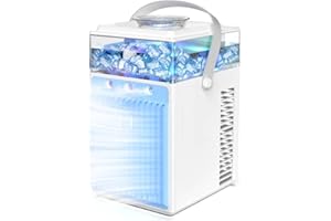Portable Air Conditioners, 4 in 1 Rechargeable Mini Air Conditioner Evaporative Personal Cooler Humidifier with App Control, 