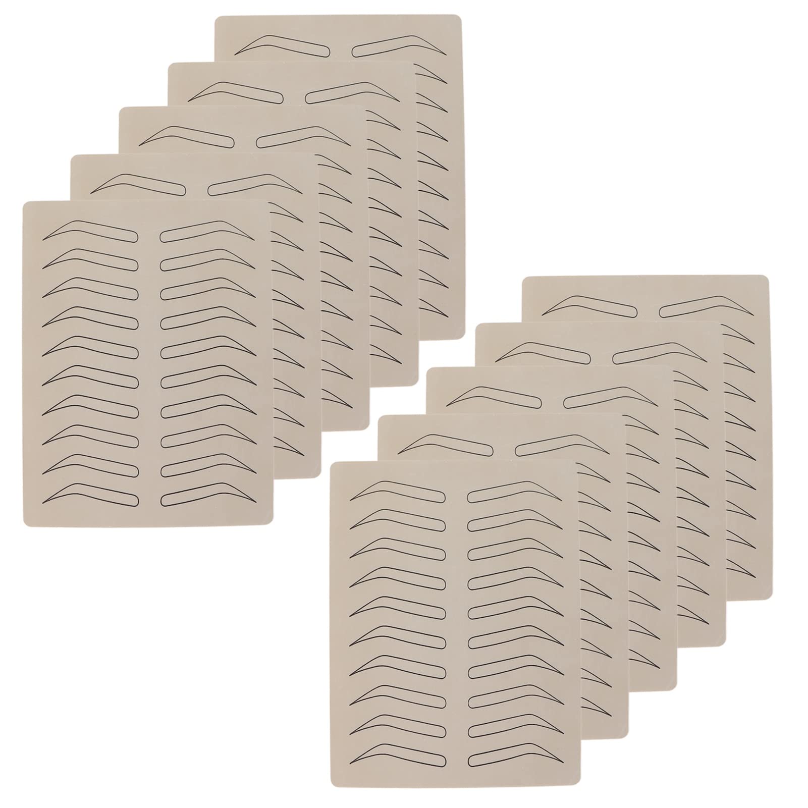 10 Pieces Eyebrow Tattoo Practice Skin, Professional Rubber Soft Microblading Practice Skin for Starters