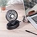 Desk USB Fan, Unique Mini Desk Oscillating Fan with Adjustable Switch, Super Quiet, 90 Degree Rotation&180 Levels Rotation, Perfect Small Personal Fan for Table & Outdoor with Strong Wind-Black