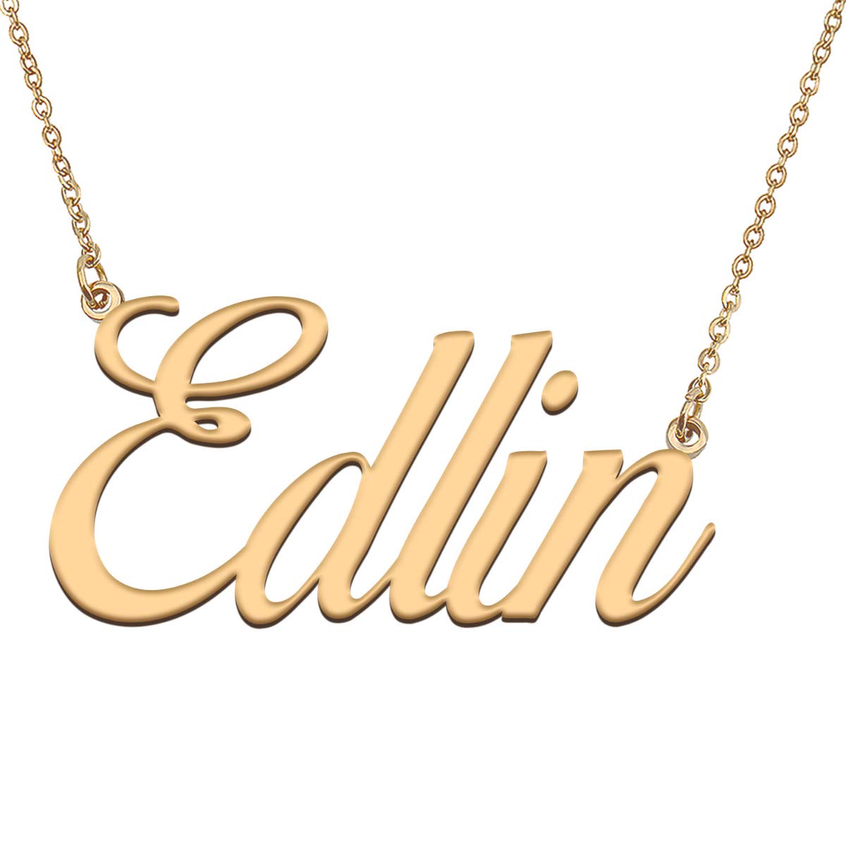 HUAN XUN Customized Custom Simple Any Name Necklace