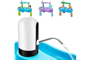 Water Table Pump: 3 Hours of Non-Stop Work Fun for Kids Battery Powered Water Outdoor Pump for Water Table White