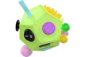 ATiC 12 Sided Fidget Cube, Fidget Twiddle Cube Dodecagon Stress Relief Hand Toy Decompression for ADD, ADHD, Autism Kids and 