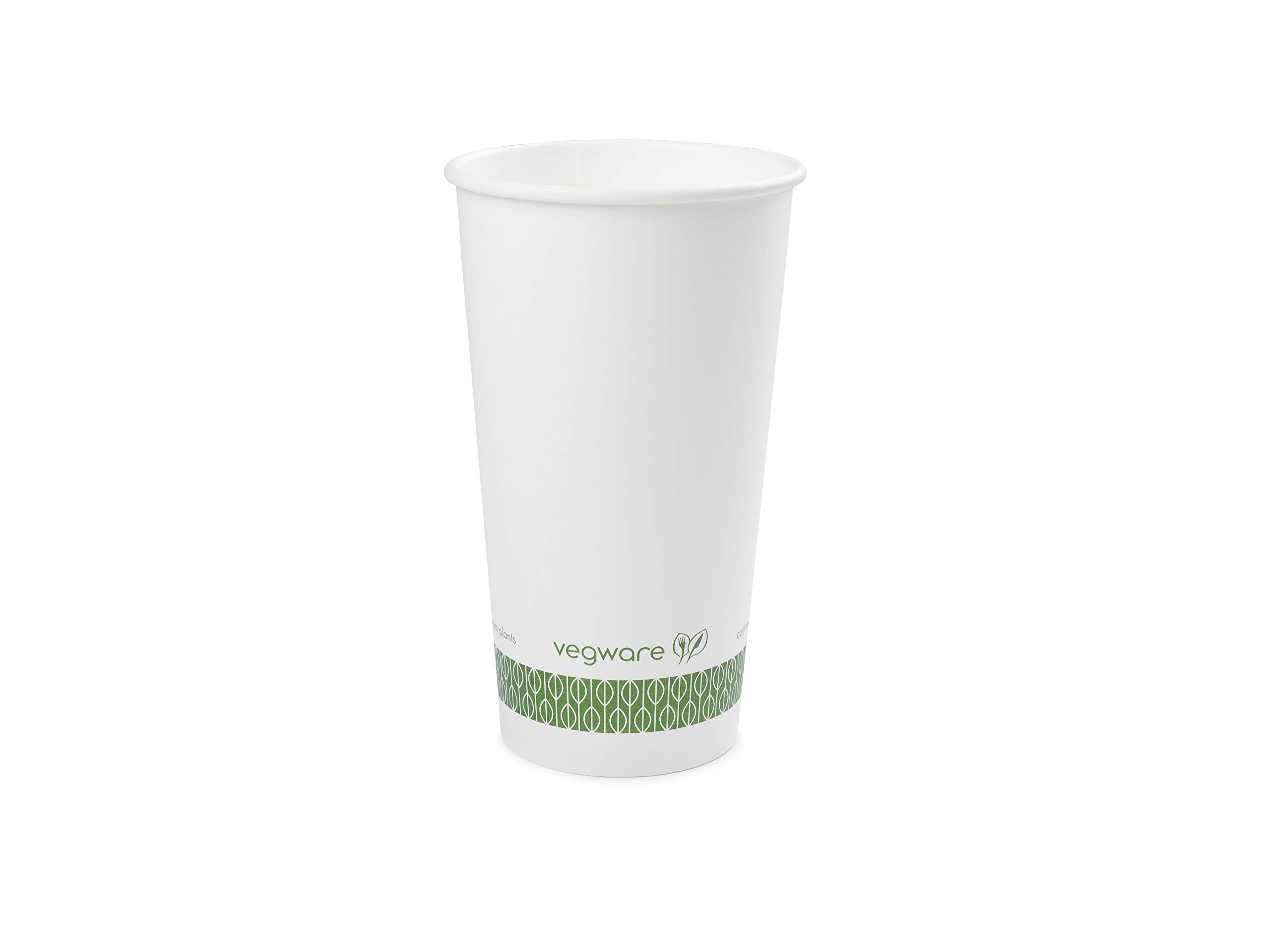 Vegware LV-20 Hot Cup, 20 oz., White (Pack of 50)