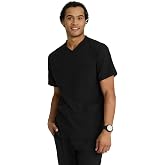 BARCO Skechers Vitality Crew Scrub Top for Men - Crossover V-Neck Medical Top, Sustainable Fabric Men's Scrub Top