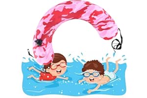 Inflatable Swim Trainer for Kids Adults: GEMGO Portable Swim Floating Belt Built-in Pump - Multifunctional U Shaped Travel Ne