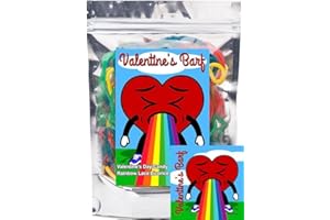 JLDESIGNMEDIALLC Valentine's Day Barf Rainbow Lace Licorice Funny Unique Gag Birthday Girl, Boy and Teens Candy Gift (5.5 Ounce)