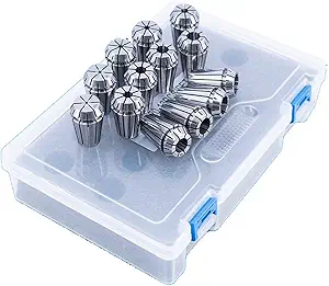 MABUARN ER Spring Collet ER11 ER16 ER20 ER25 Set with Plastic Case for CNC Lathe Engraving and Milling Tool Workholding Chuck (ER16 AA 13PCS)
