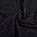 Argstar Women's Scoop Neck Sheer Long Sleeves Floral Lace Dress Black