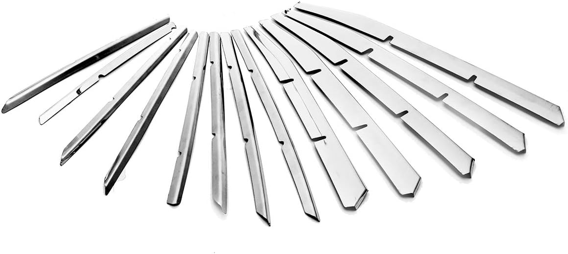 Viviance Stainless Front Grille Bottom Trim Cover Chrome Strip For Peuge-ot 3008 GT 2016 2017 2018 2019 2020 5008 GT 2017 2018 2019 2020-26pcs - Image 4