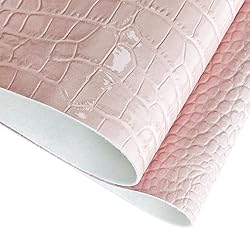 HYANG Pink Glossy Embossed Crocodile Texture PU