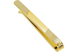 TAIGRAMA Tie Clip for Men Gun Black Gold Silver, Tie Bar and Tie Pin Clip for Regular Ties Traditional Ties, Unique Mens Tie Clip Tie Clasp Black Suitable for Wedding