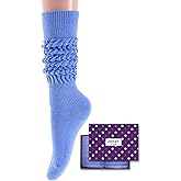 Zmart Women Slouch Socks - Cozy Scrunch Socks, 80s Style in White, Black, Orange & Cream