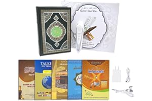 Digital Holy Quran Pen, Anlising Exclusive Word-by-Word Function for Kid and Arabic Learner Downloading Many Reciters and Languages Digital Qu'ran Talking Pen 5 Small Books Color Box Ramadan Gift