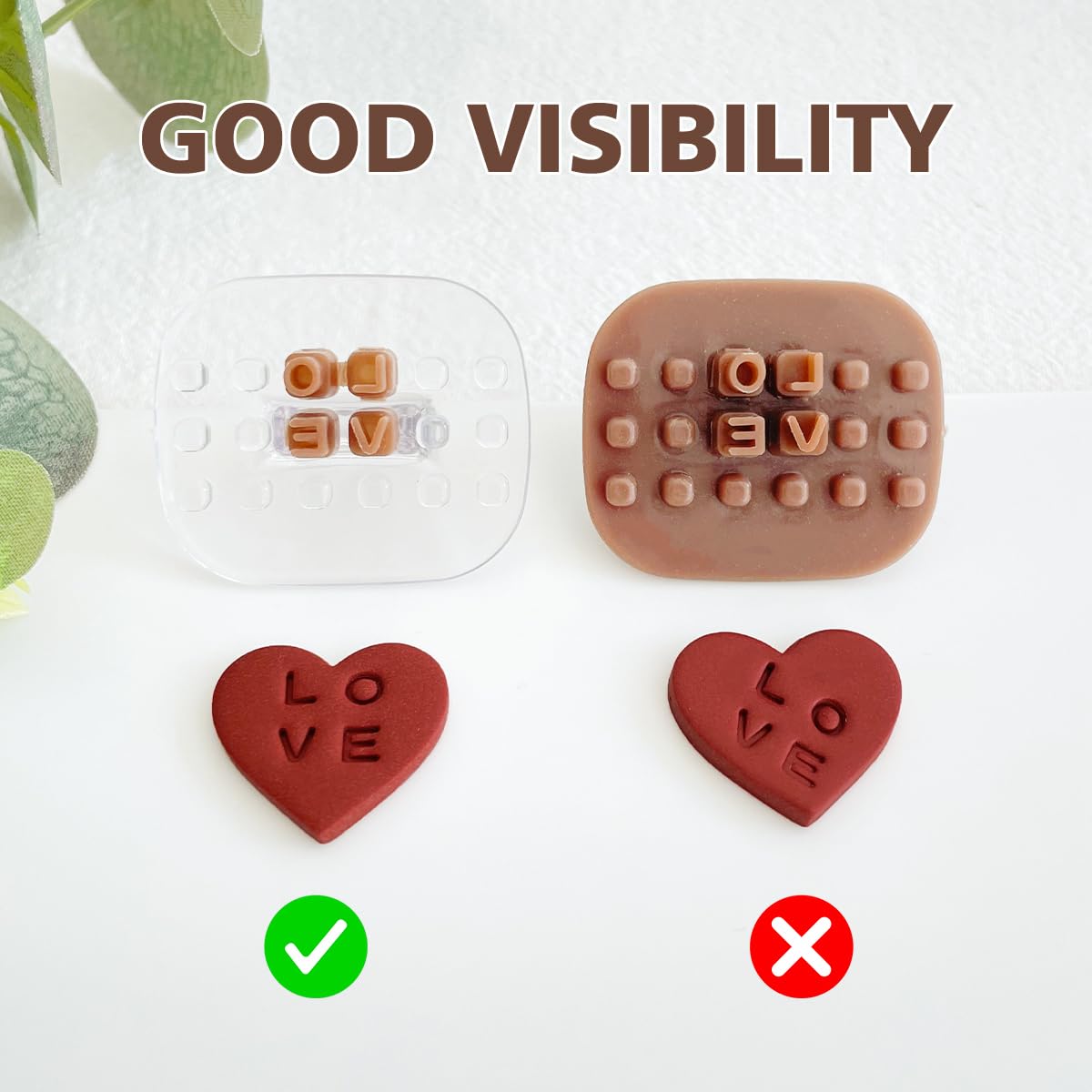 Keoker Number & Letter Stamps for Clay - Polymer Clay Stamps, Great Work with Clay Cutters, Polymer Clay Tools