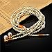 Fashionable Jewelry Pearl Necklace Earphones with Mic Beads 3.5mm in-Ear Wired Headphone Headphone Connect to iPod, iPhone, Droid, BlackBerry, Mp3 Player and All 3.5mm Audio Devices (Gold)