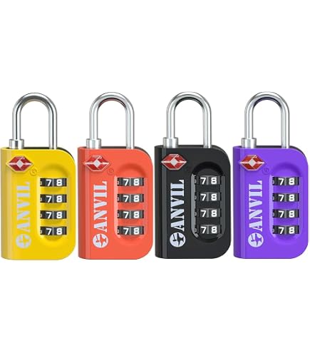 BV 2-Pack TSA Approved Combination Luggage Locks | Set Your Own Code | Champagne Gold | For Suitcase, Gym Locker & Toolbox