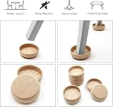 Lookka Felt Floor Cups 60mm Round Non Slip Floor Protectors for Chair Legs view 3