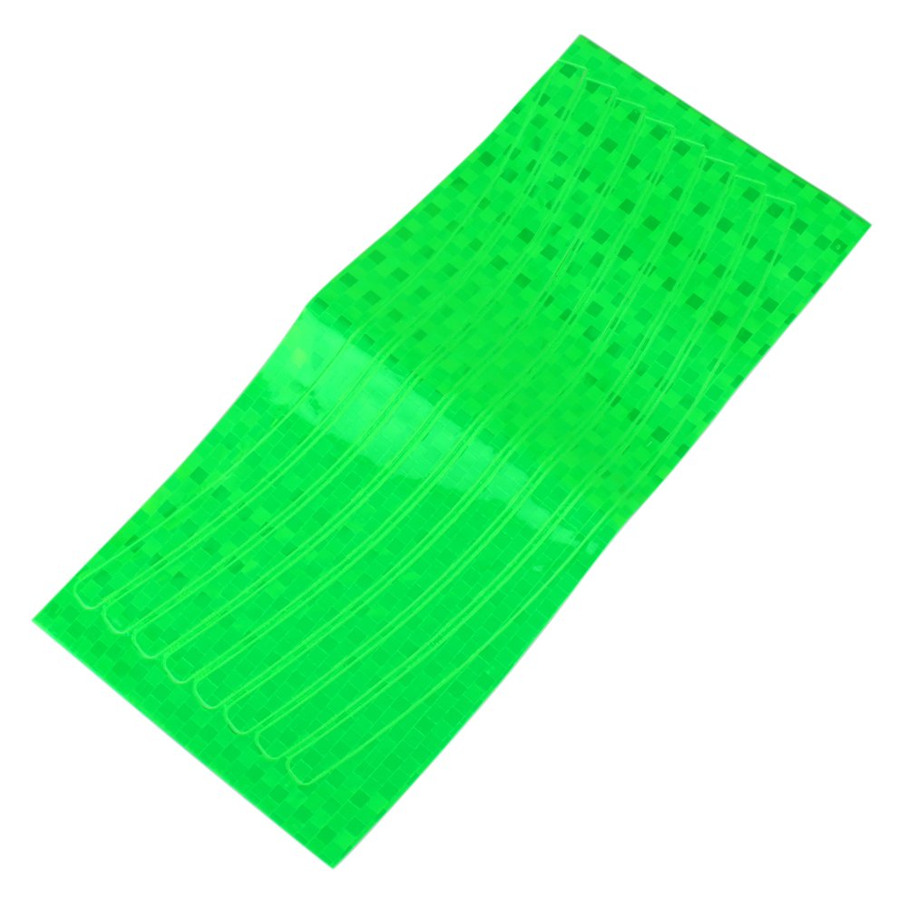 Alomejor Reflective Tape Fluorescent Wheel Rim Reflective Decal Stickers Self-adhesive Safety Warning Tape for