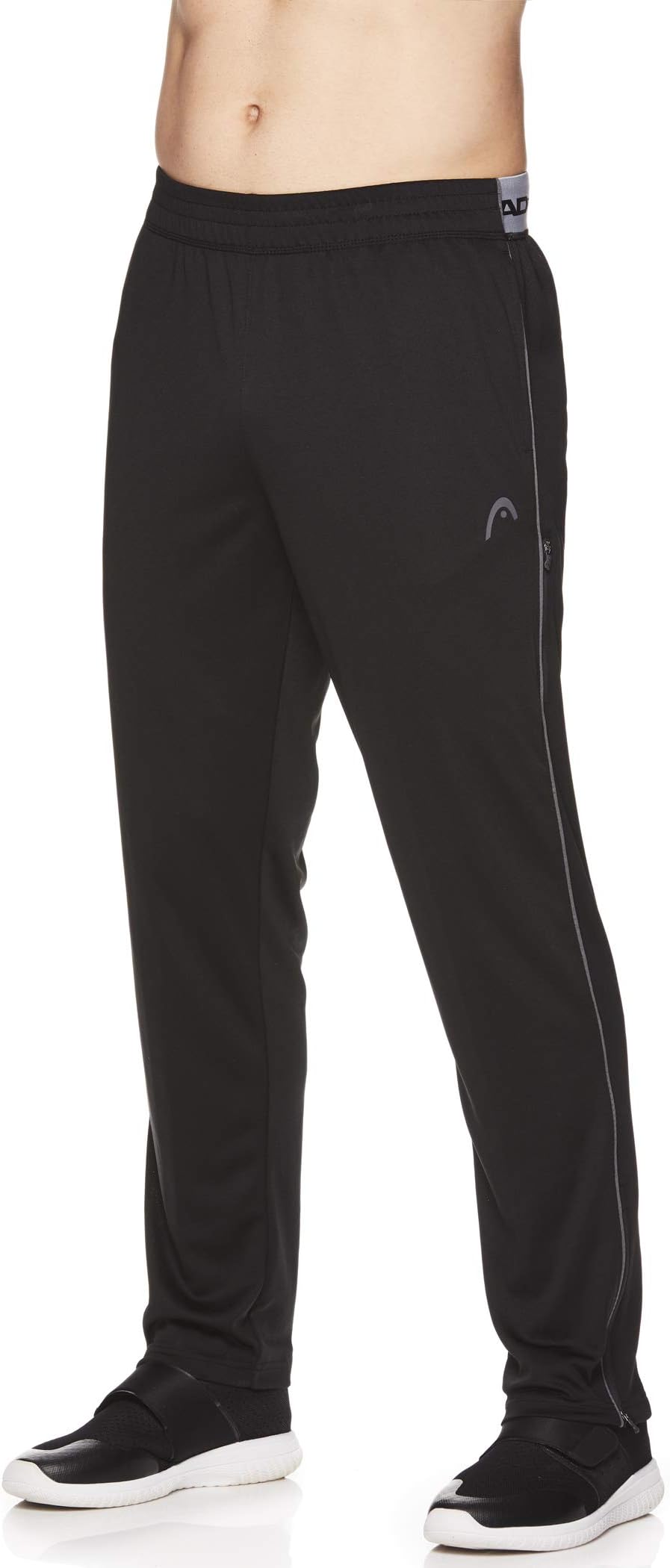 HEAD Men's Running Pants - Performance Jogging Workout & Training Sweatpants w/Zippered Pockets