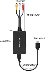uhddadi RCA to HDMI Converter AV to HDMI Adapter 1080P PS2 PS3 DVD view 6