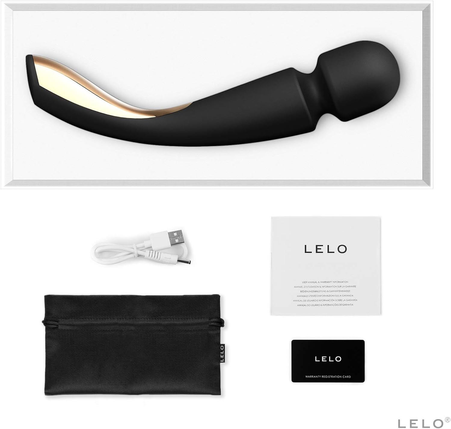 LELO Smart Wand 2 Large, 3997, 200 g, Black - Image 5