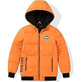 JOYSON Boys Lightweight Puffer Jacket Warm Casual Winter Coat for Kids Windproof Outerwear Jackets with Hood