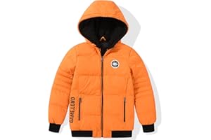 JOYSON Boys Lightweight Puffer Jacket Warm Casual Winter Coat for Kids Windproof Outerwear Jackets with Hood