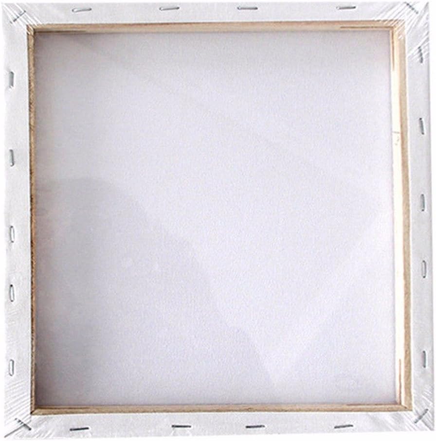 Square Artist Canvas Wooden Board Frame White Blank Primed Oil Acrylic Paint (10x10CM)