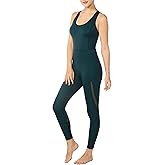 TOYVTOO Women’s Racerback Yoga Workout Jumpsuits Sleeveless Fitness Onesie Gym Bodysuits Butt Lifting Backless Bodycon