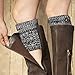 Clearance! E-Papaya 2016 Women's Buttons Leg Warmer Knit Boot Socks Topper Cuff (Black-Mix color)